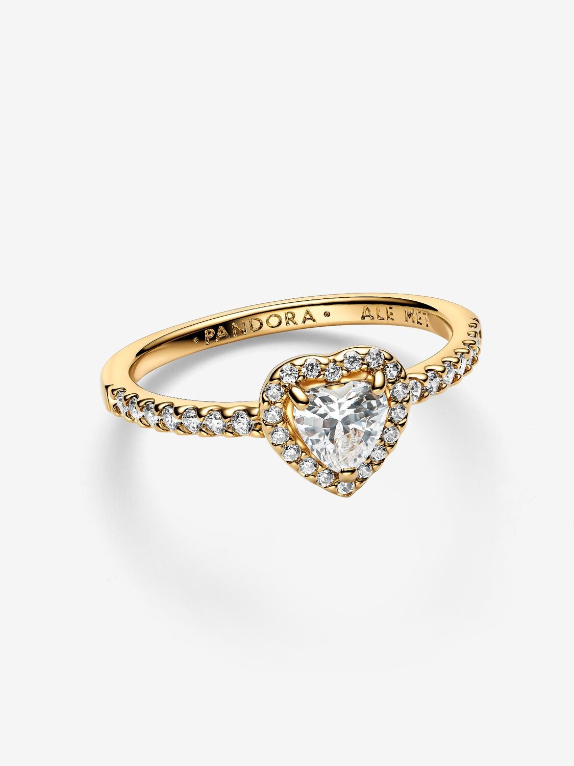 Pandora Elevated Heart Ring 14k gold plating With Gift Box