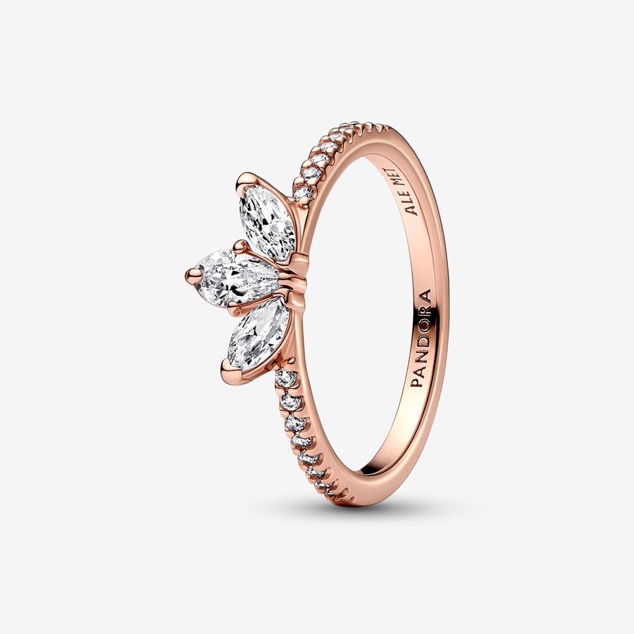 Pandora Sparkling Herbarium Cluster Ring Rose Gold