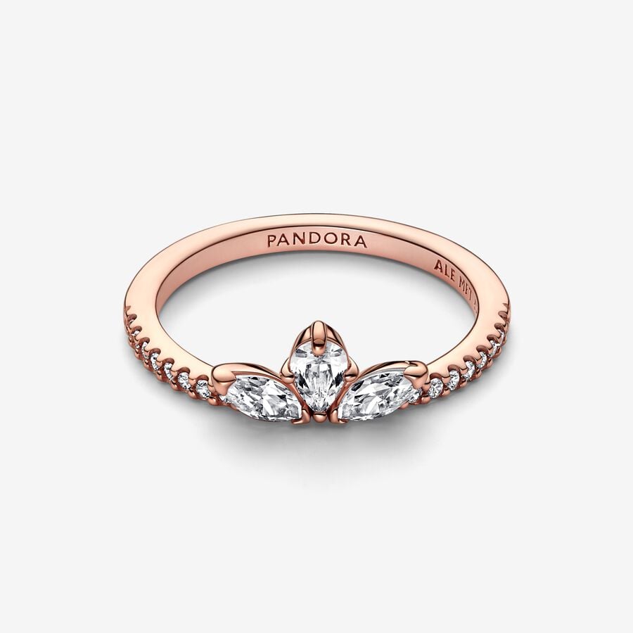 Pandora Sparkling Herbarium Cluster Ring Rose Gold