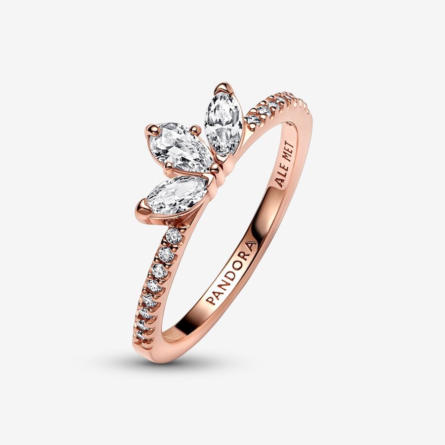 Pandora Sparkling Herbarium Cluster Ring Rose Gold