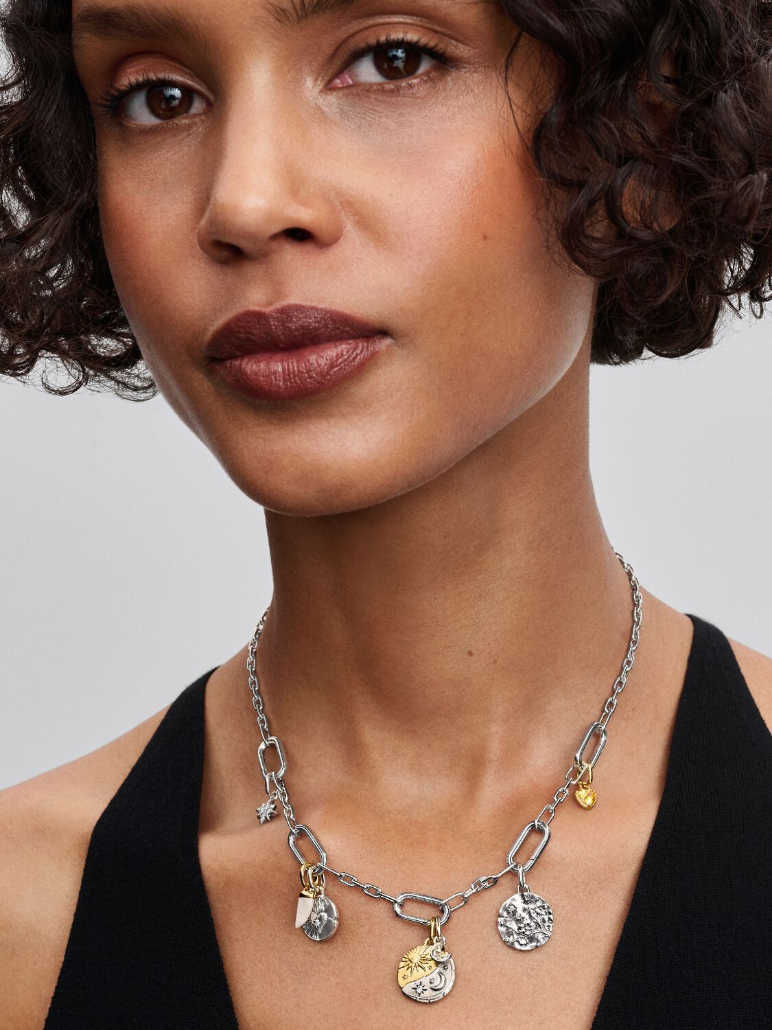 Pandora Cherry Blossom Medallion Charm Sterling silver