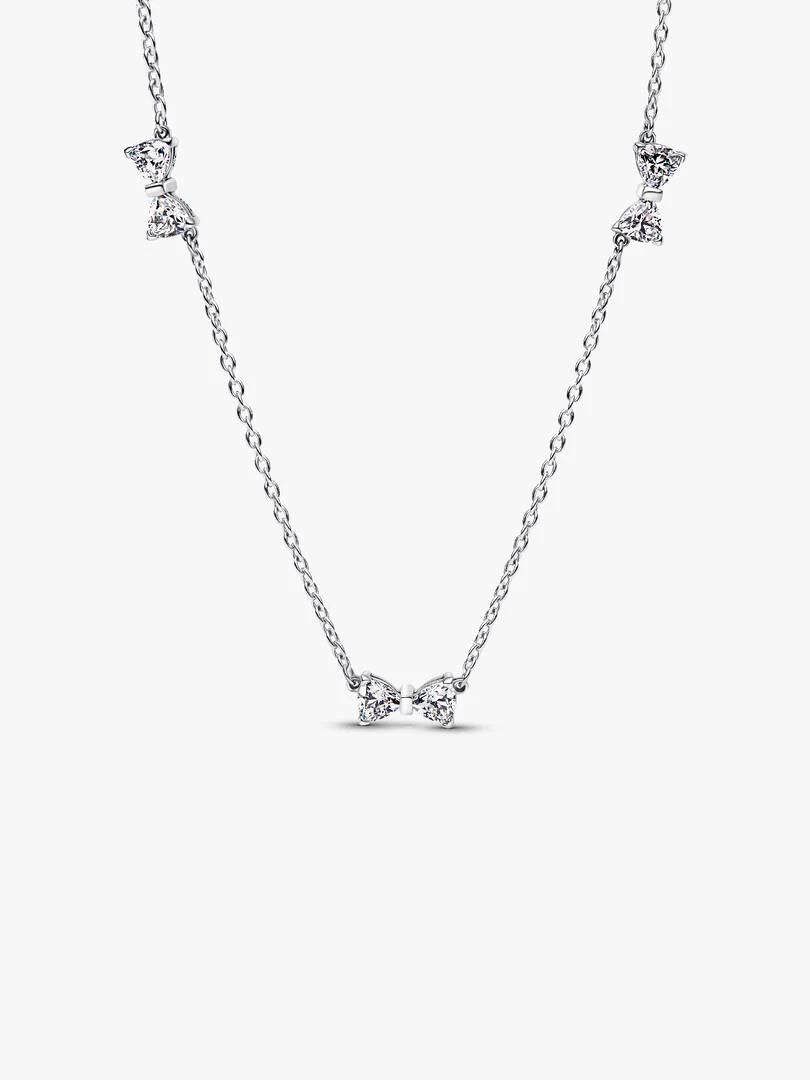 Pandora Bow Station Chain Necklace Sterling silver