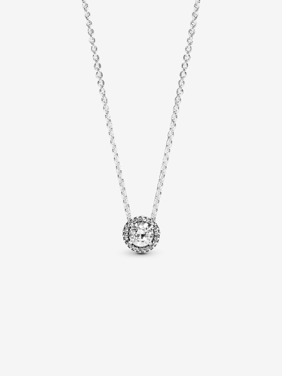 PANDORA Round Sparkle Halo Necklace 396240CZ-45