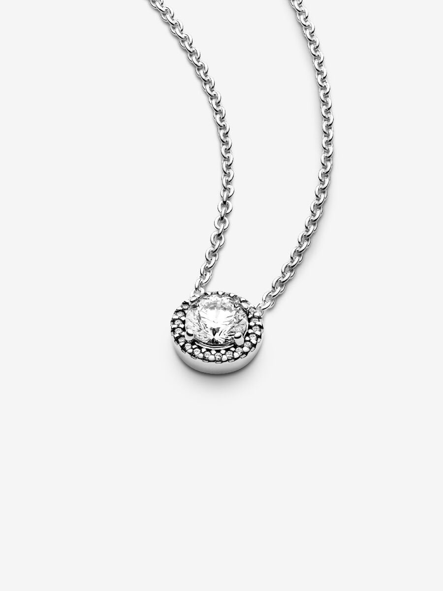 PANDORA Round Sparkle Halo Necklace 396240CZ-45