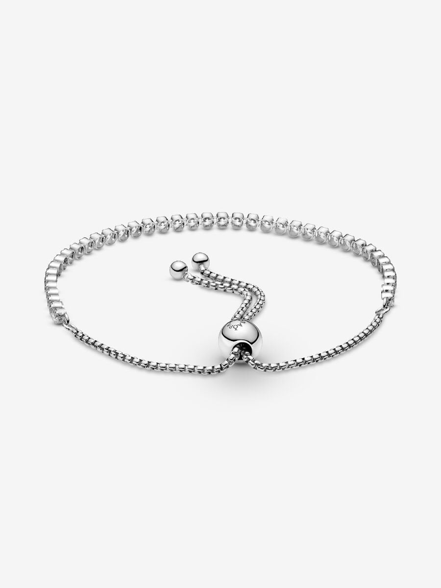Pandora Sparkling Slider Tennis Bracelet Sterling silver