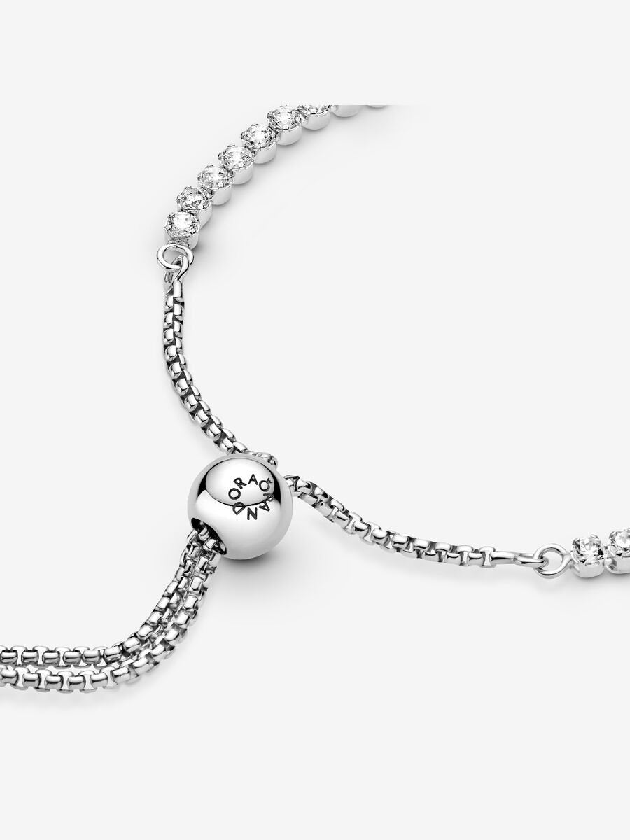 Pandora Sparkling Slider Tennis Bracelet Sterling silver