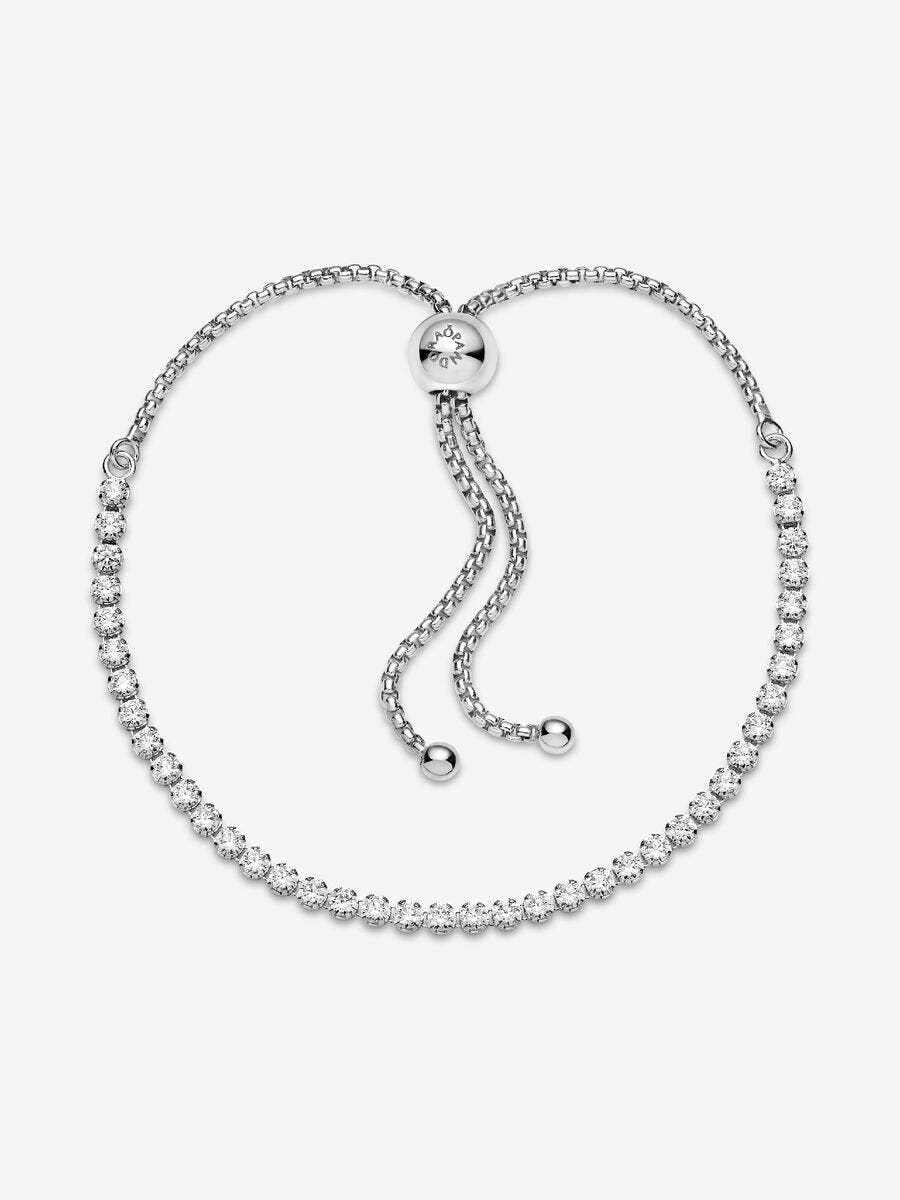 Pandora Sparkling Slider Tennis Bracelet Sterling silver