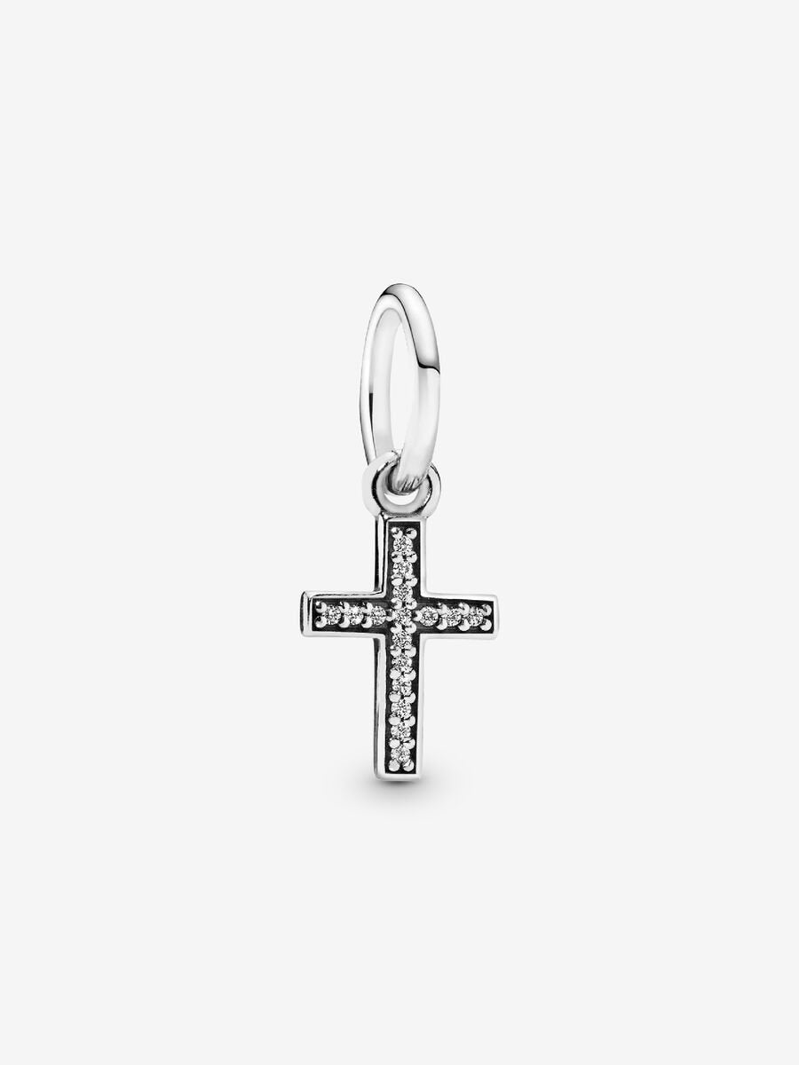 Sparkling Cross Dangle Charm Sterling silver 791310CZ