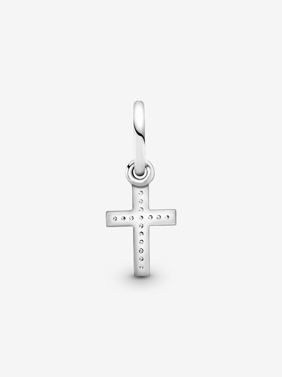 Sparkling Cross Dangle Charm Sterling silver 791310CZ
