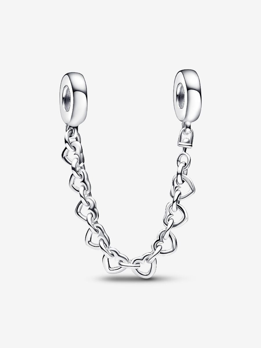 Linked Hearts Safety Chain Sterling silver