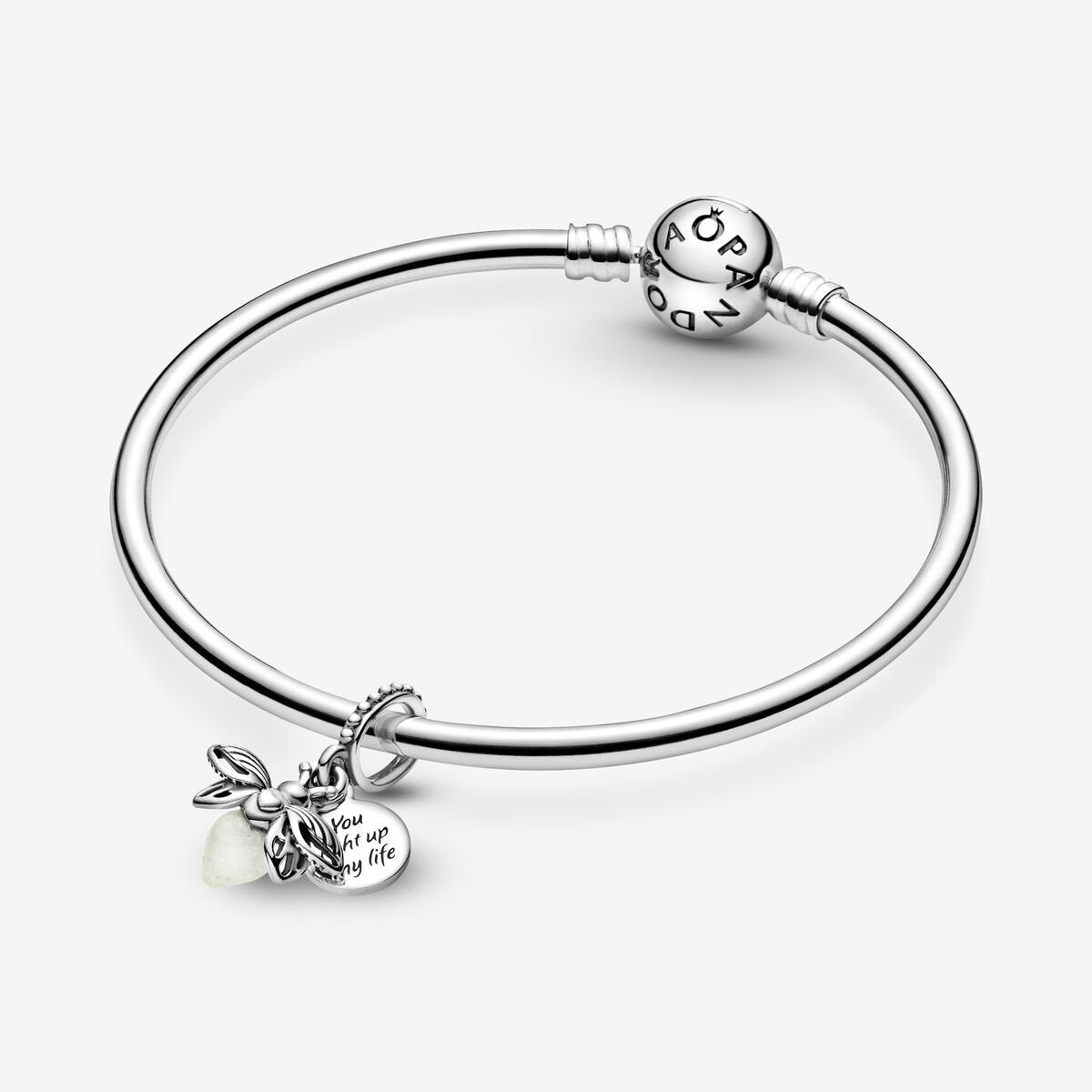Pandora Glow-in-the-dark Firefly Dangle Charm Silver