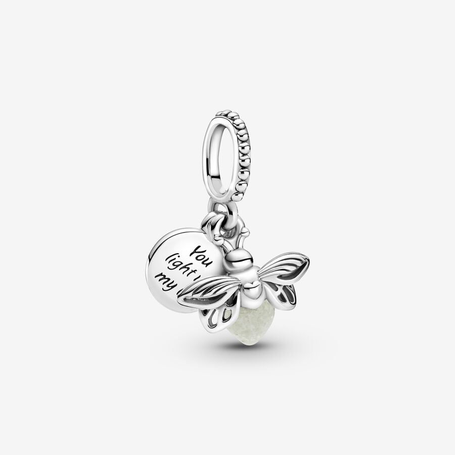 Pandora Glow-in-the-dark Firefly Dangle Charm Silver
