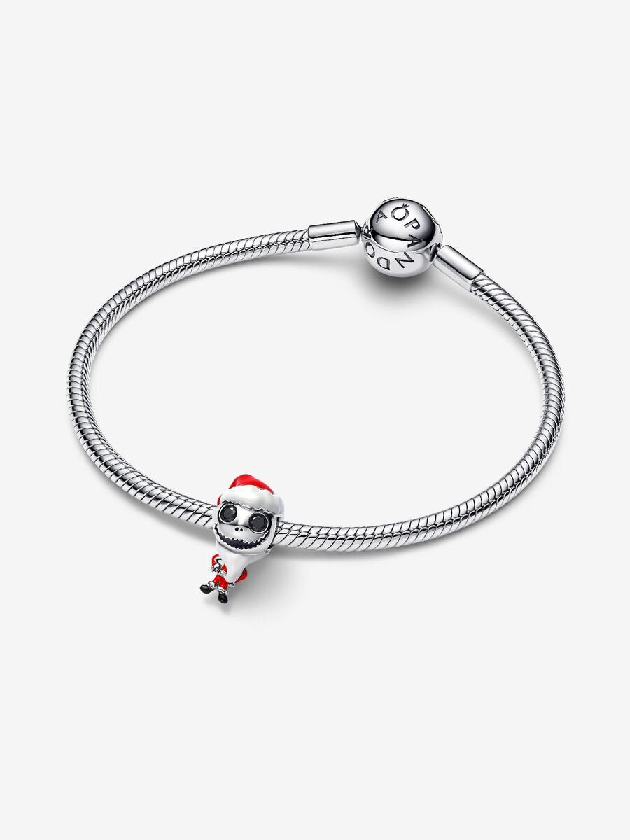 Pandora Disney Halloween Christmas Pumpkin Skeleton Charm Sterling silver