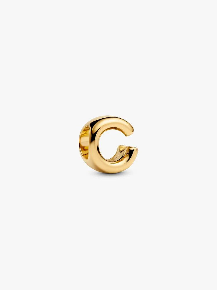 Pandora Letter C Alphabet Charm Gold