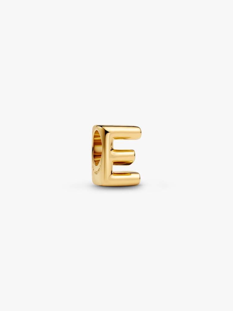Pandora Letter E Alphabet Charm Gold