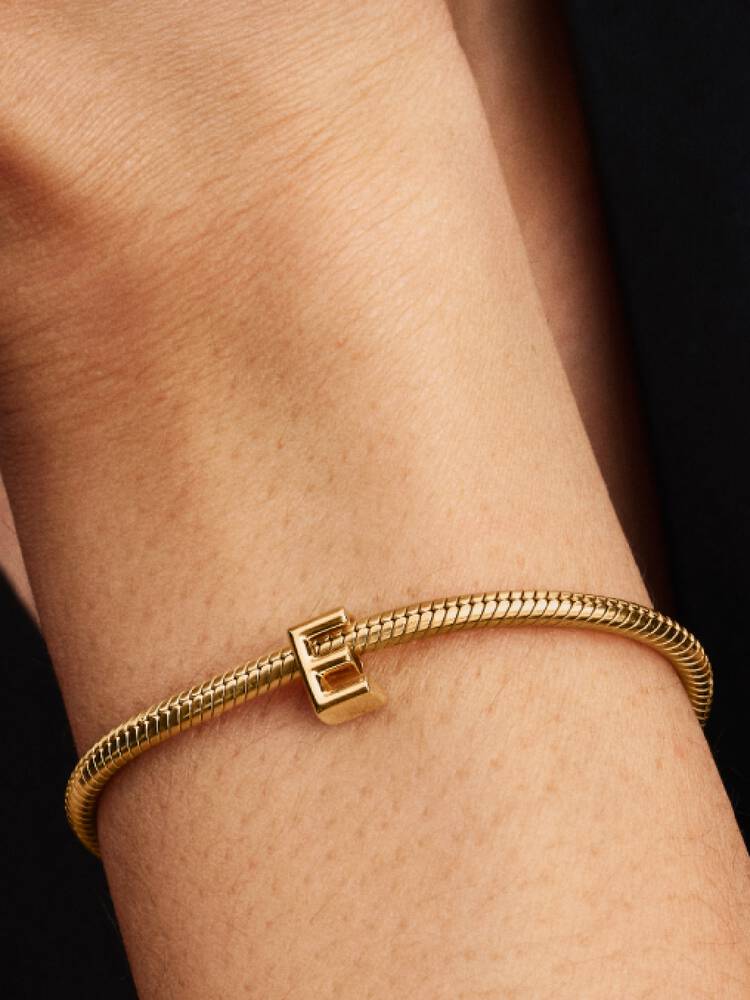 Pandora Letter E Alphabet Charm Gold