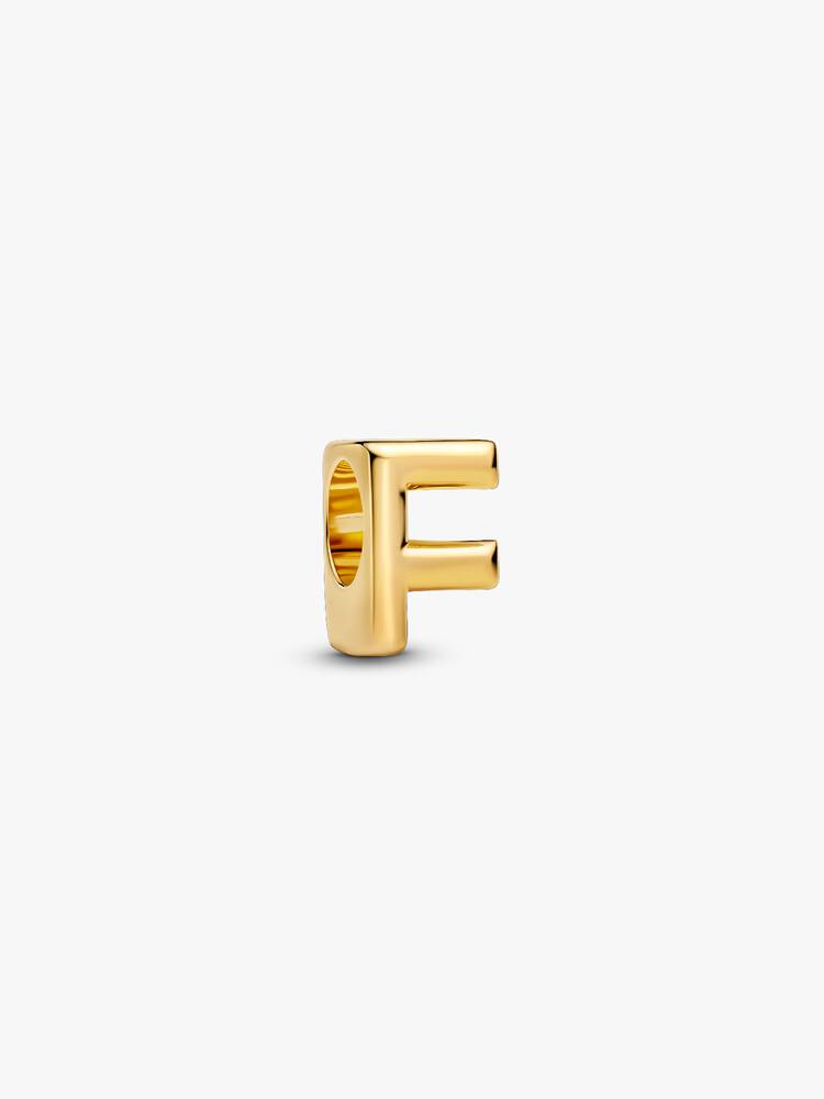 Pandora Letter F Alphabet Charm Gold