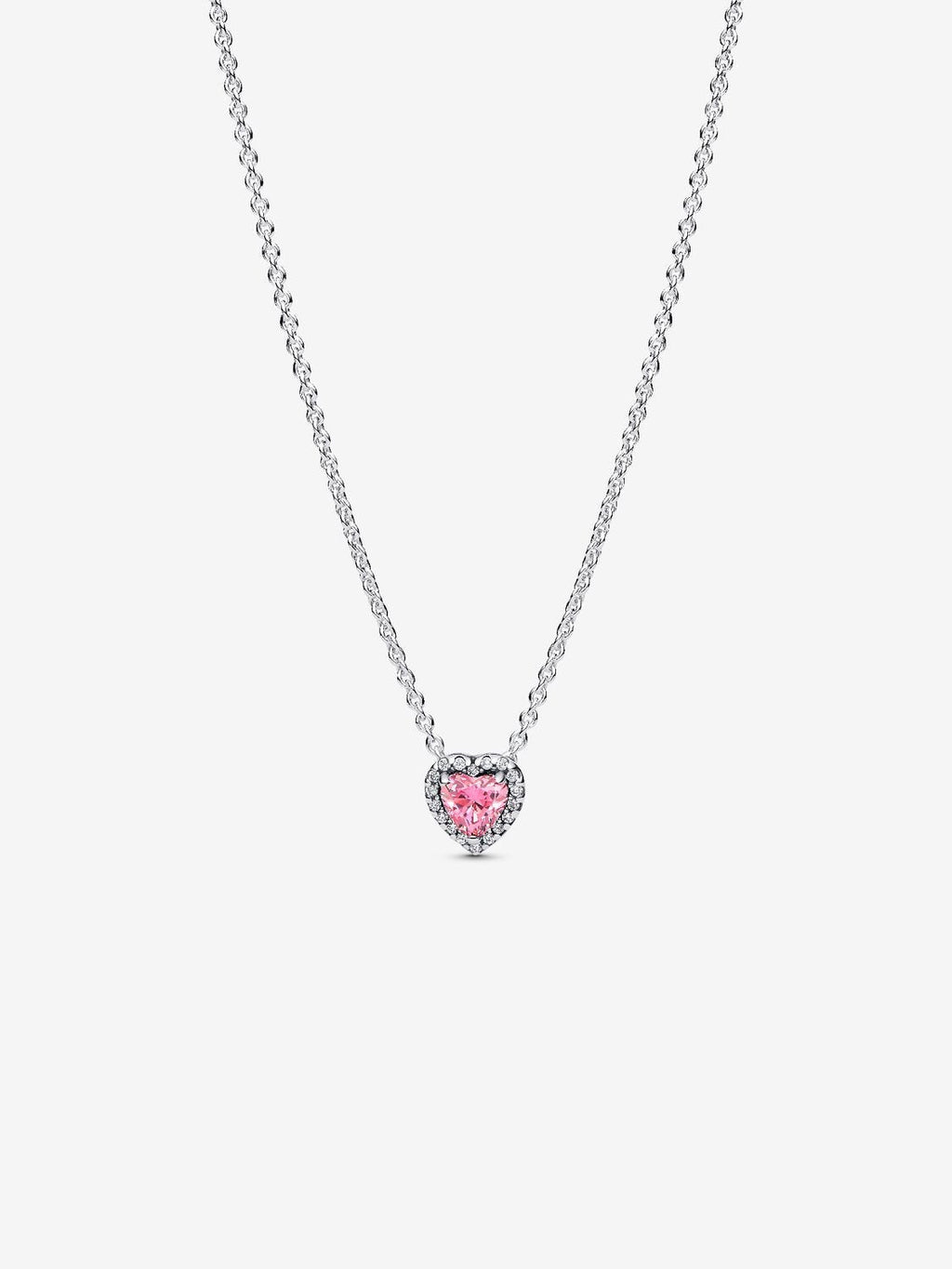 Pink Elevated Heart Necklace