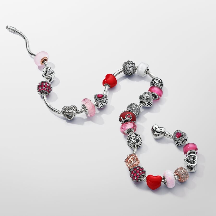 Pandora Moments Heart Clasp Snake Chain Necklace