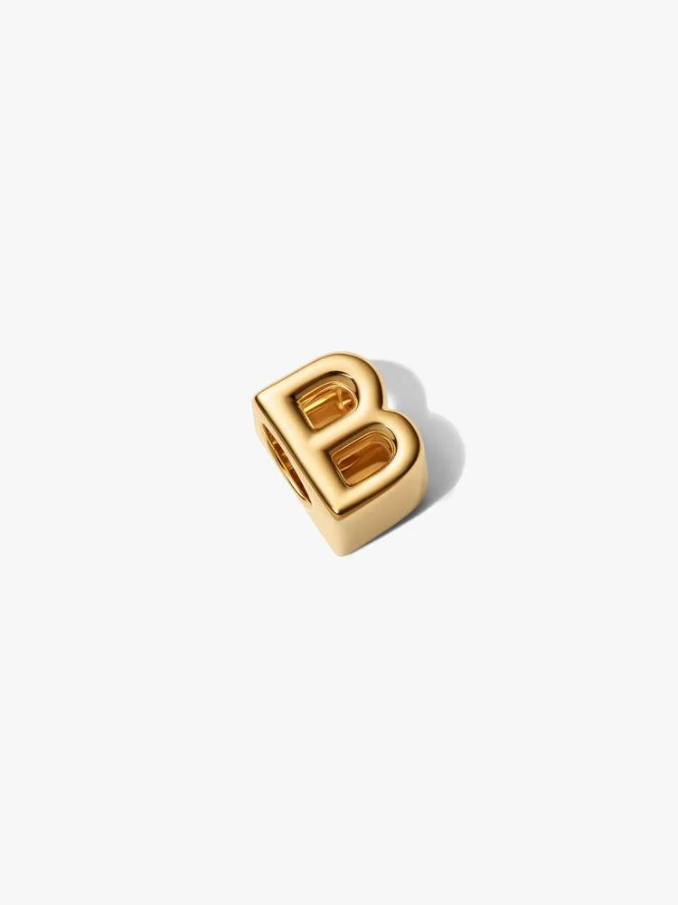 Pandora Letter B Alphabet Charm Gold