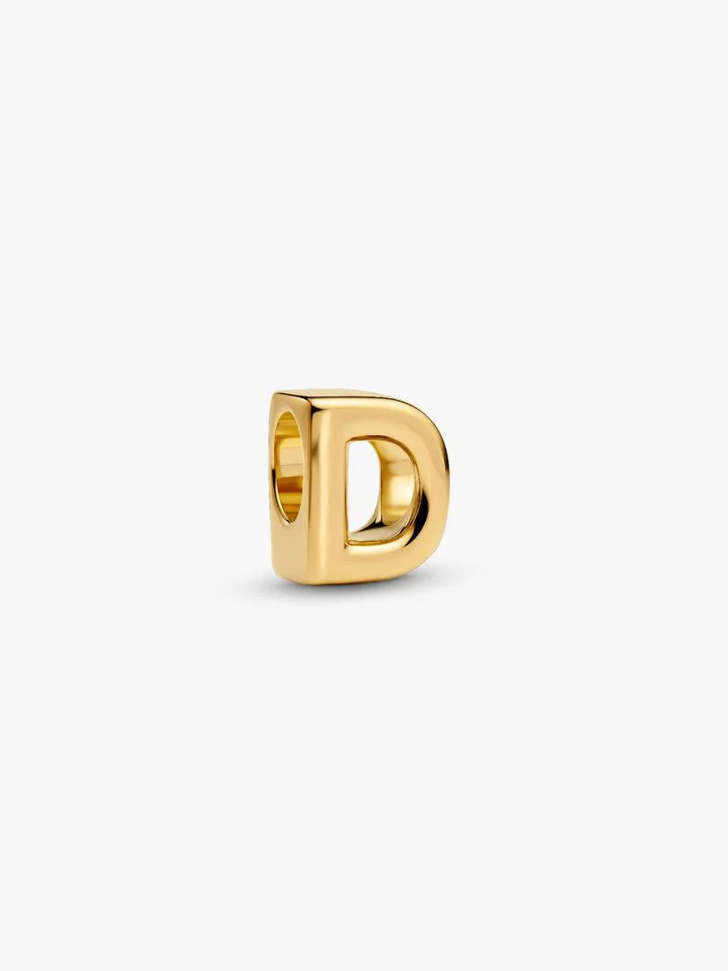 Pandora Letter D Alphabet Charm Gold