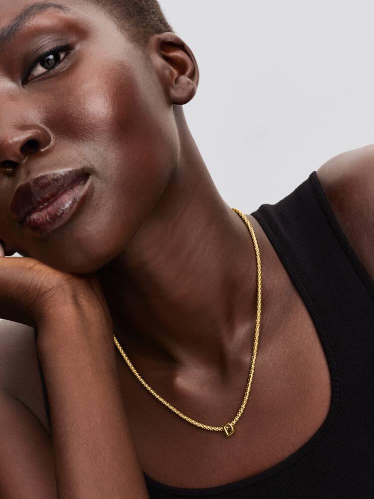 Pandora Letter D Alphabet Charm Gold