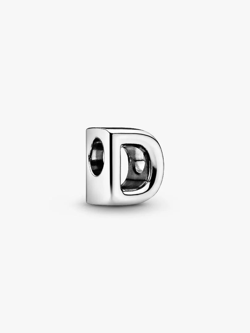 Pandora Letter D Alphabet Charm Silver