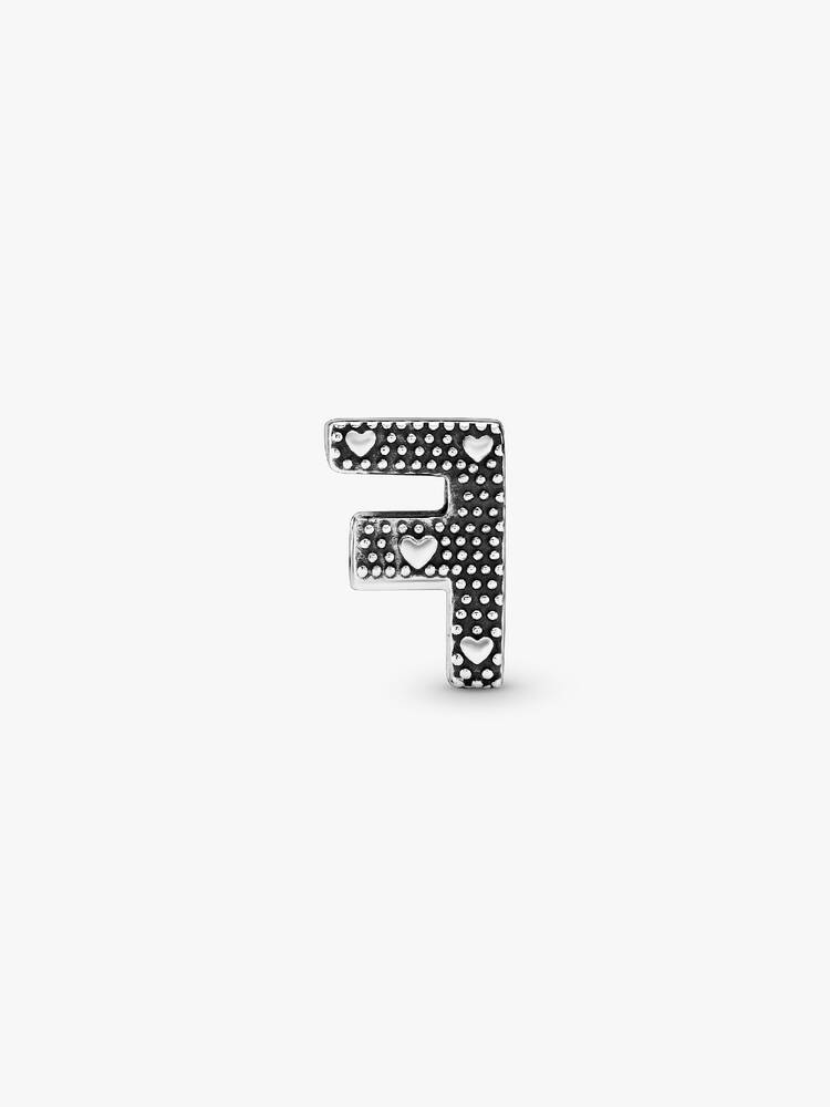 Pandora Letter F Alphabet Charm Silver