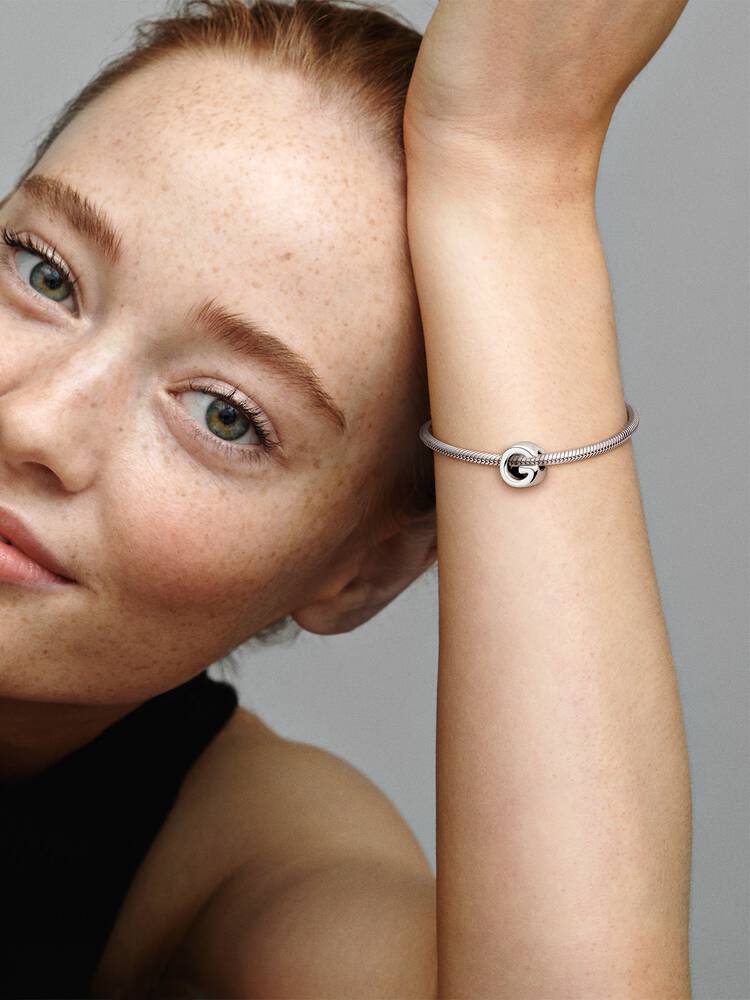 Pandora Letter G Alphabet Charm Silver