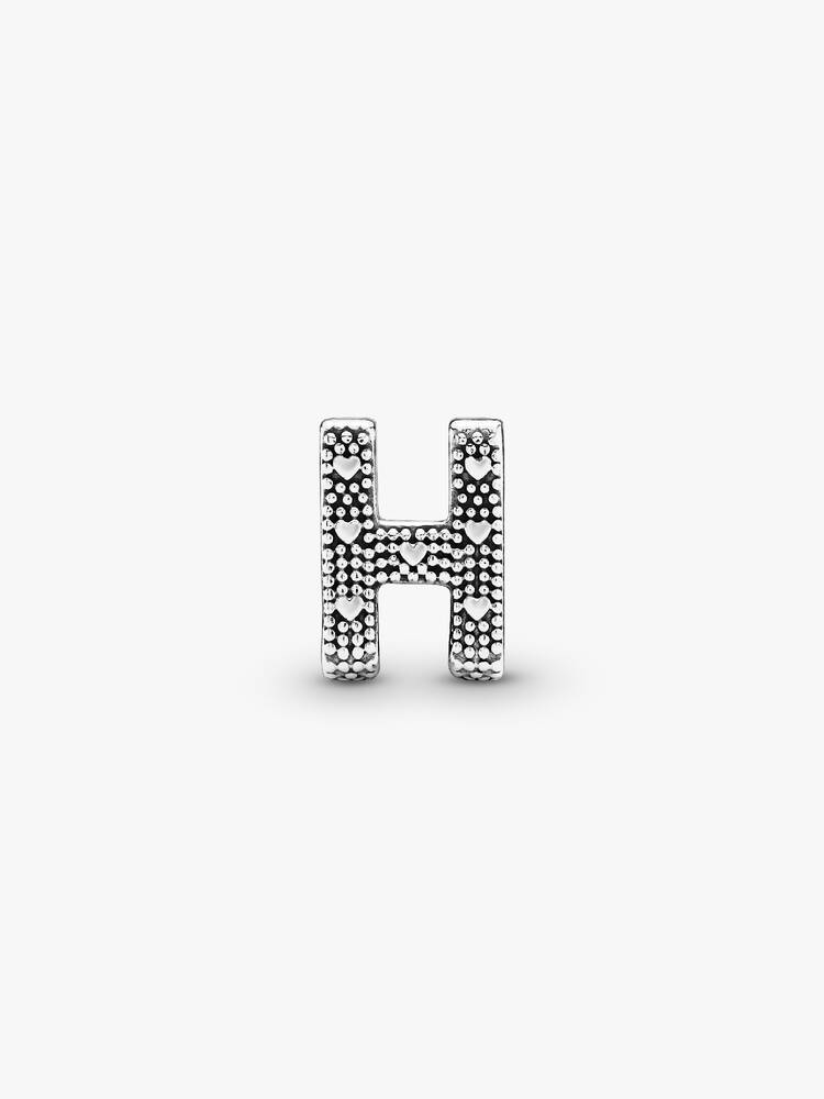 Pandora Letter H Alphabet Charm Silver