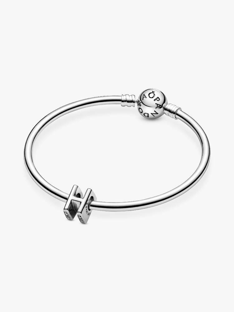 Pandora Letter H Alphabet Charm Silver