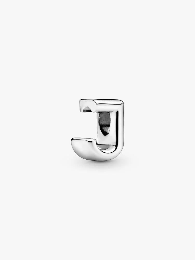Pandora Letter J Alphabet Charm Silver