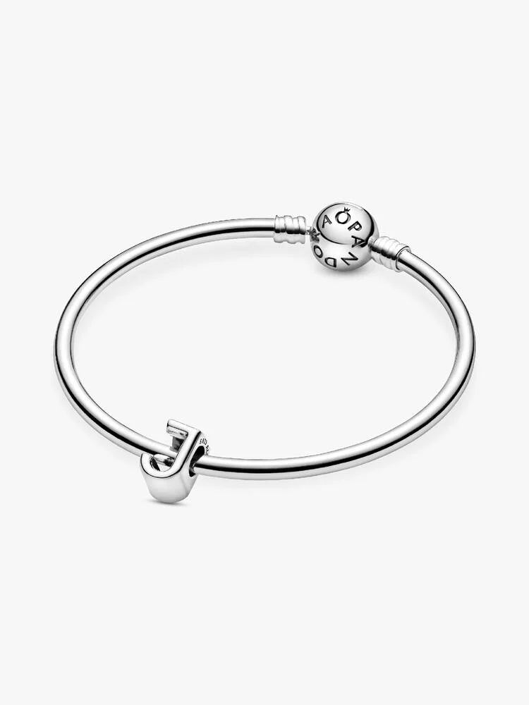 Pandora Letter J Alphabet Charm Silver
