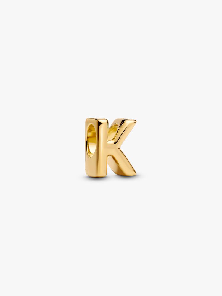 Pandora Letter K Alphabet Charm Gold
