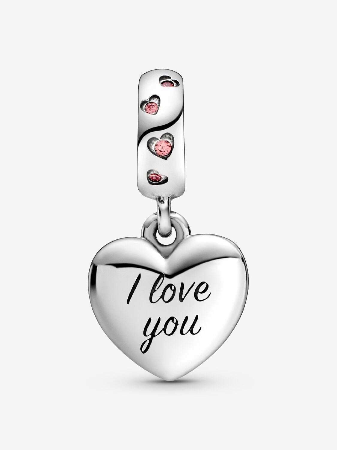 Pandora Mom Script Heart Dangle Charm