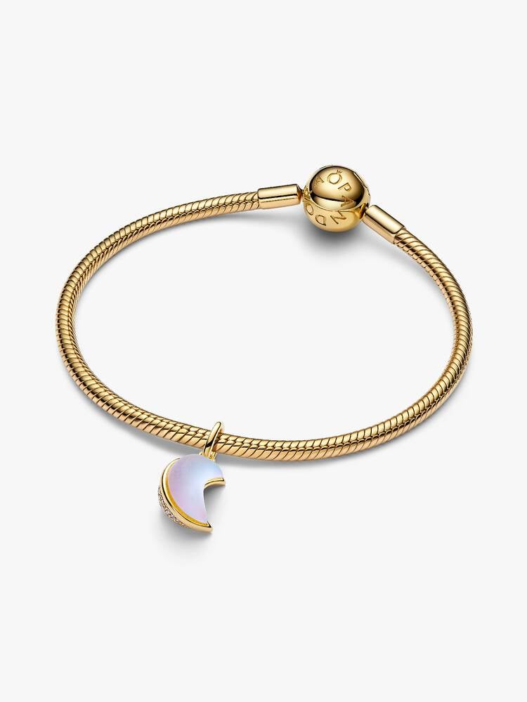 Pandora Sparkling Crescent Moon Dangle Charm