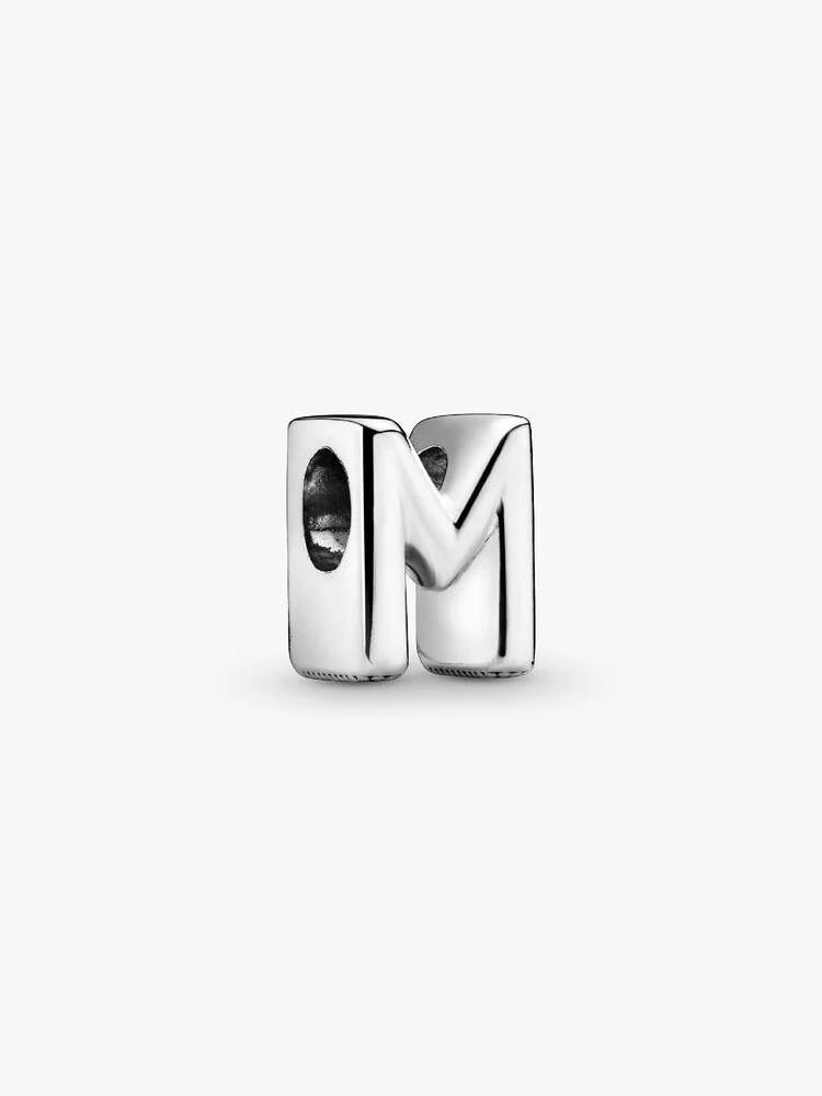 Pandora Letter M Alphabet Charm Silver