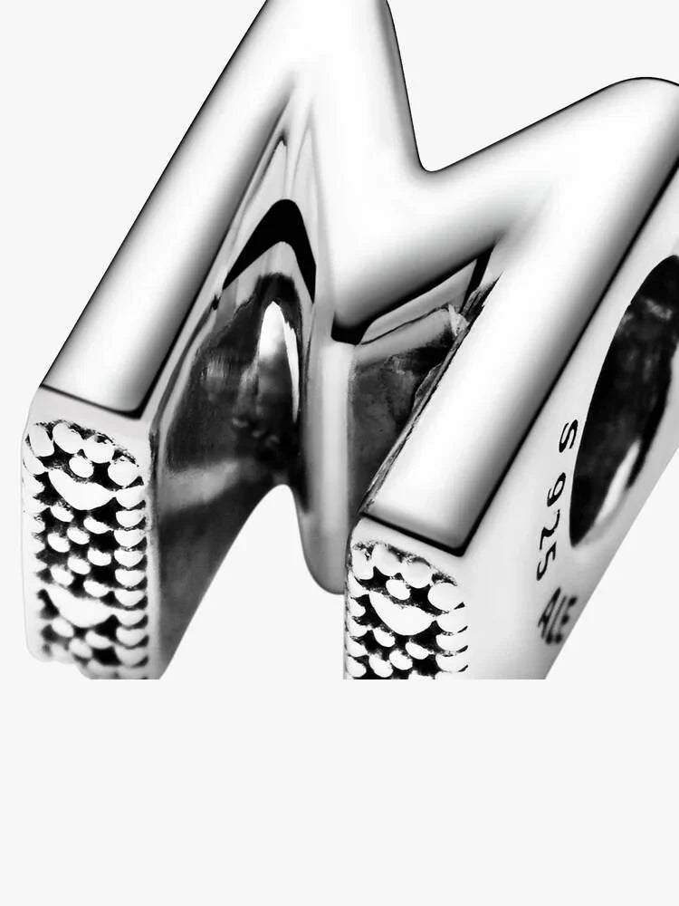 Pandora Letter M Alphabet Charm Silver