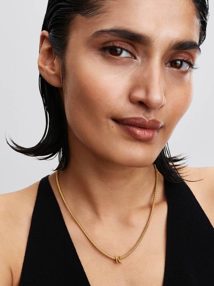 Pandora Letter N Alphabet Charm Gold