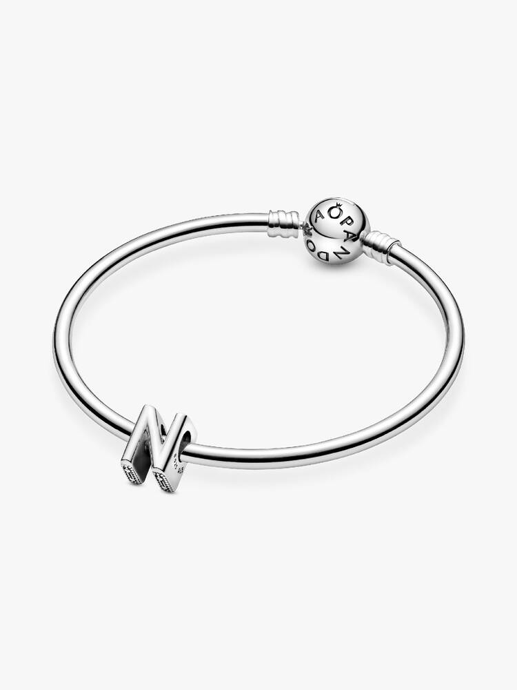 Pandora Letter N Alphabet Charm Silver