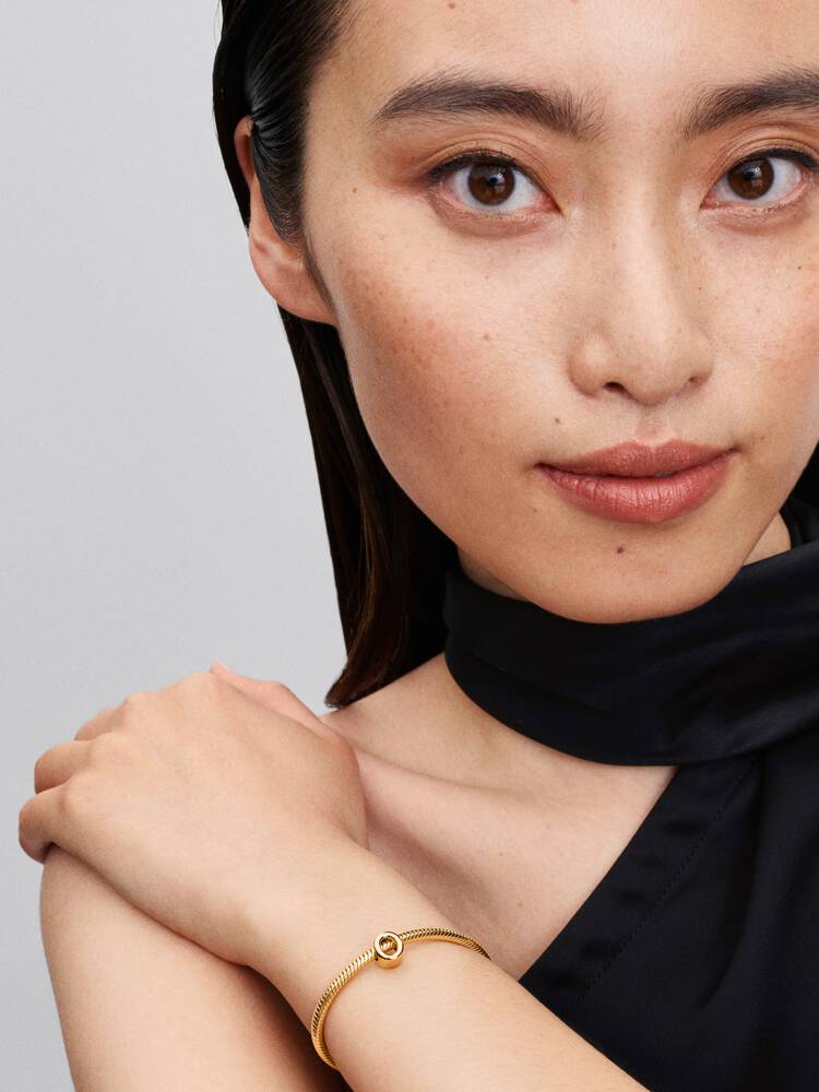 Pandora Letter O Alphabet Charm Gold