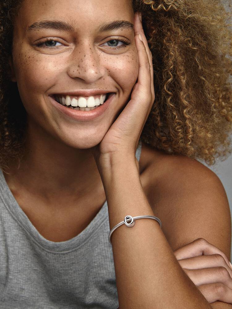 Pandora Letter O Alphabet Charm Silver