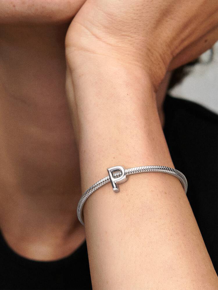 Pandora Letter P Alphabet Charm Gold