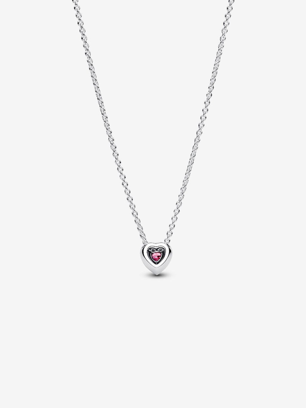 Pink Elevated Heart Necklace
