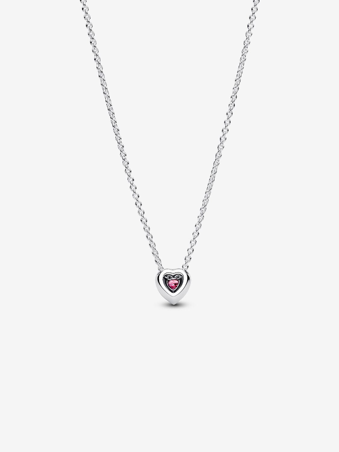 Pink Elevated Heart Necklace
