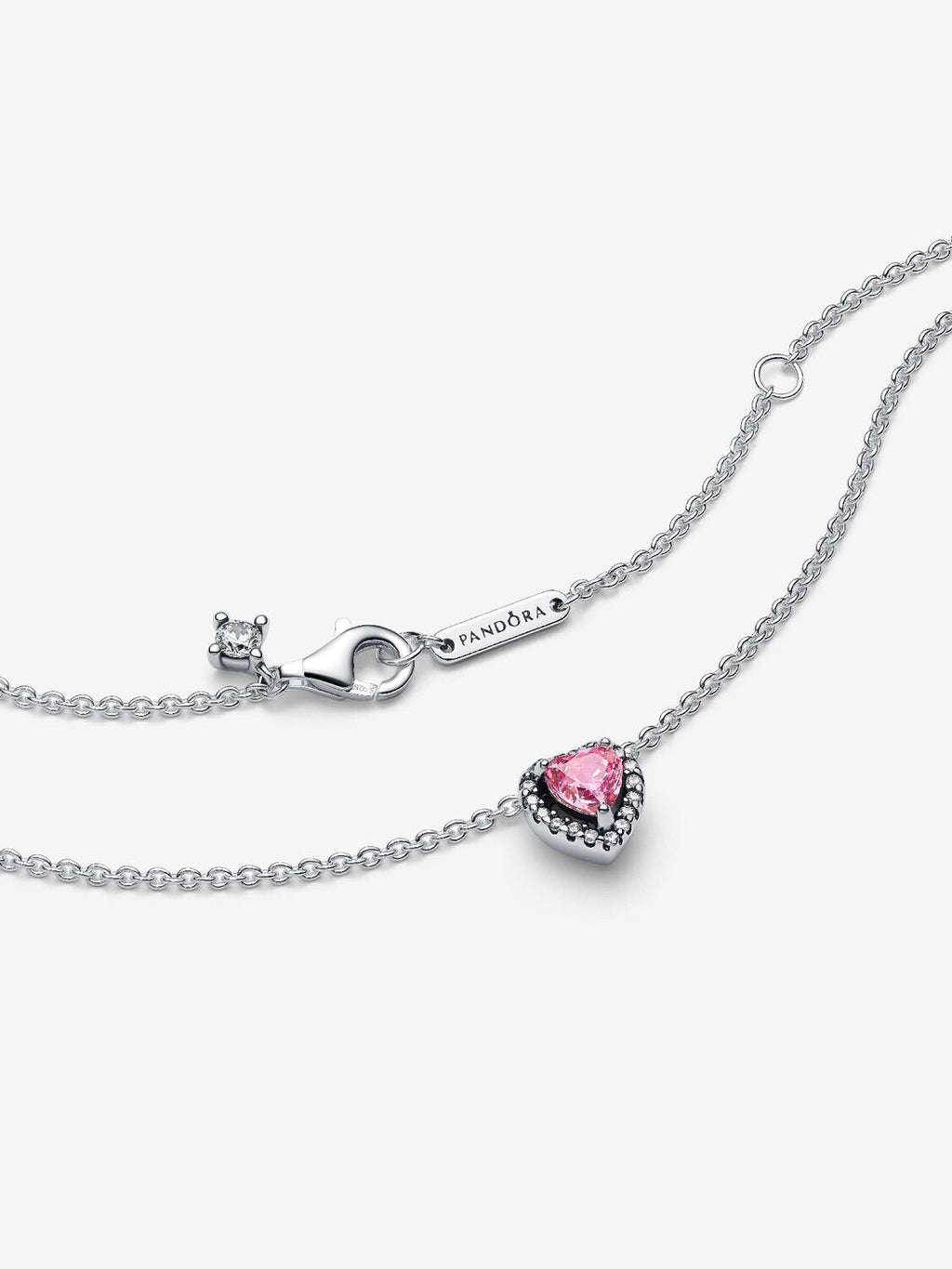 Pink Elevated Heart Necklace