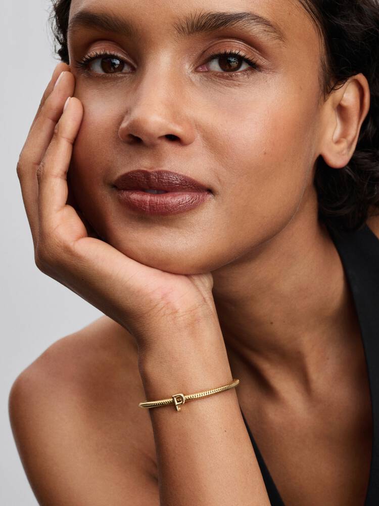 Pandora Letter P Alphabet Charm Gold