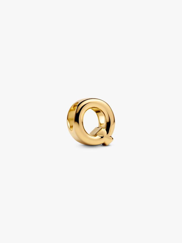 Pandora Letter Q Alphabet Charm Gold
