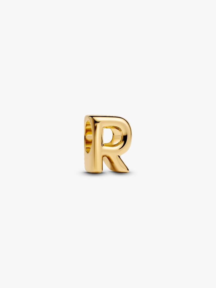 Pandora Letter R Alphabet Charm Gold
