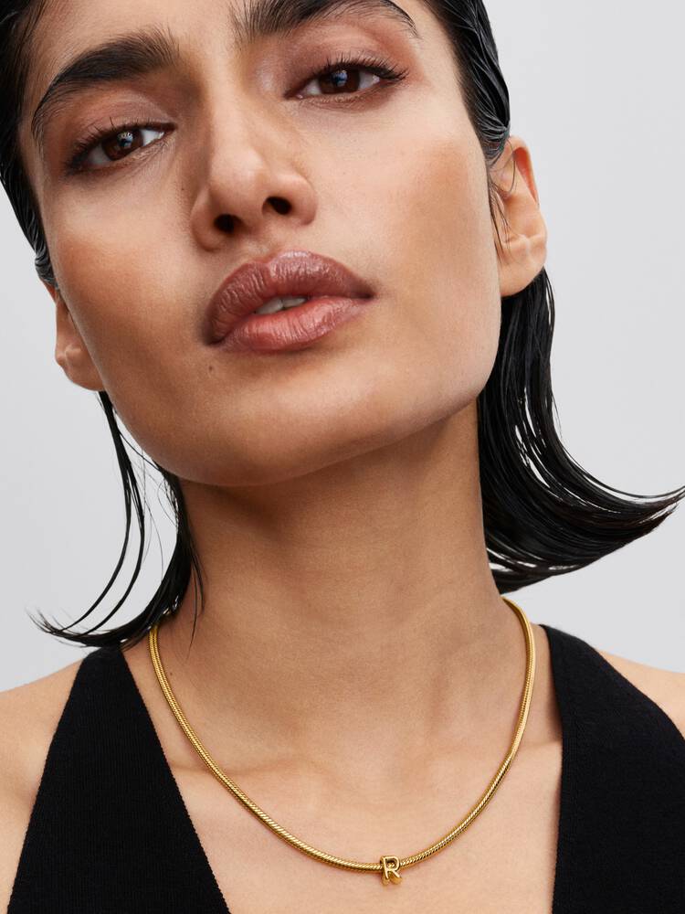 Pandora Letter R Alphabet Charm Gold